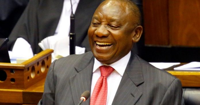 Afrique du sud , le président Cyril Ramaphosa blanchi